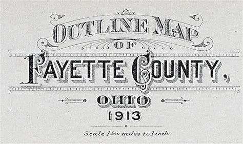 Map Of Fayette County Ohio Etsy