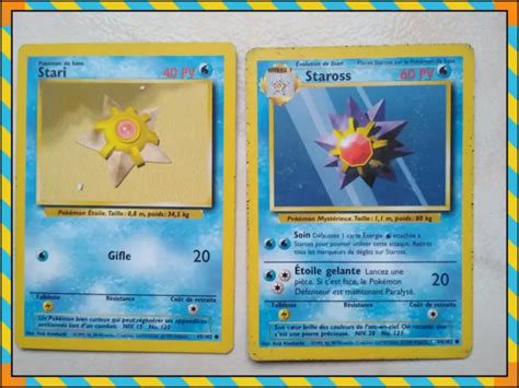 2 CARTES POKÉMON Stari Staross 1999 Set de Base Wizards of the Coast