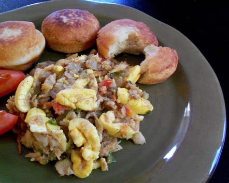 ACKEE AND SALTFISH WITH FRIED DUMPLINGS - Jehan Can Cook | Jamaican ...