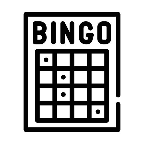 bingo card line icon vector isolated illustration 8369715 Vector Art at ...