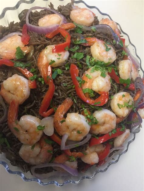 Haitian Black Rice With Shrimp Freshly Made By Moi Delicious Food