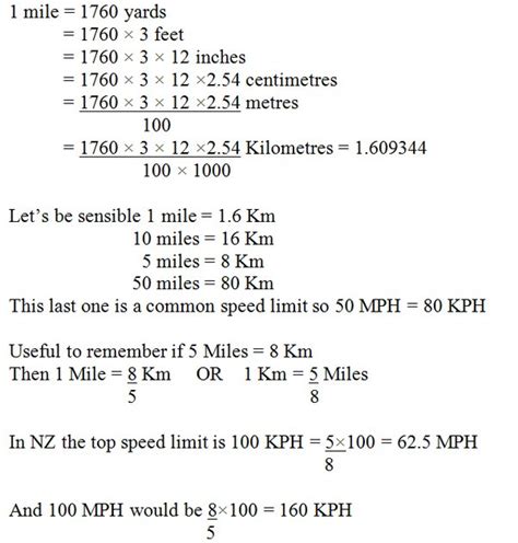 Determine The Conversion Factor Between Km H And Mi H