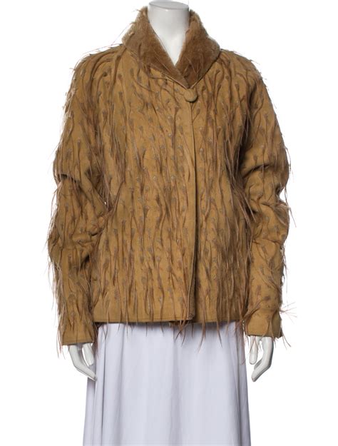 Fendi Vintage Late S Early S Faux Fur Coat Brown Coats