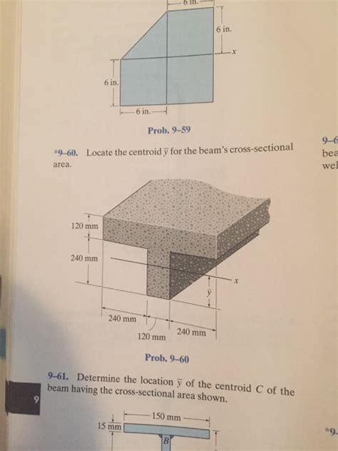 Solved Locate The Centroid Y For The Beam S Cross Sectional Chegg