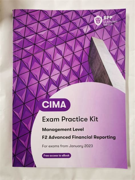 Cima F Advanced Financial Reporting Exam Practice Kit Ebay