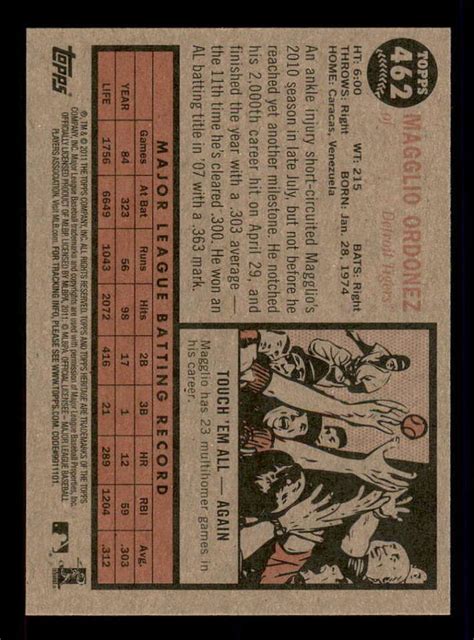 Topps Heritage Magglio Ordonez Tigers Sp Short Print Z Ebay