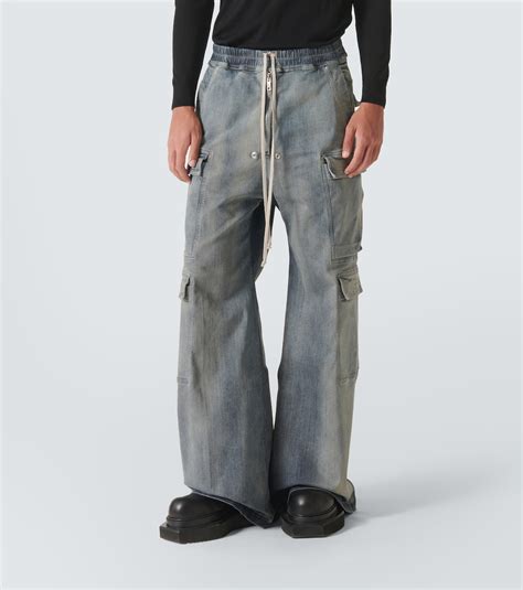 Jumbo Bela Cotton Blend Cargo Pants In Blue Drkshdw By Rick Owens