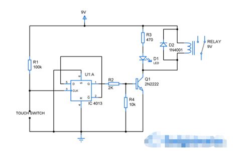 基于cd4013构建的触摸开关电路图电路图电子工程世界