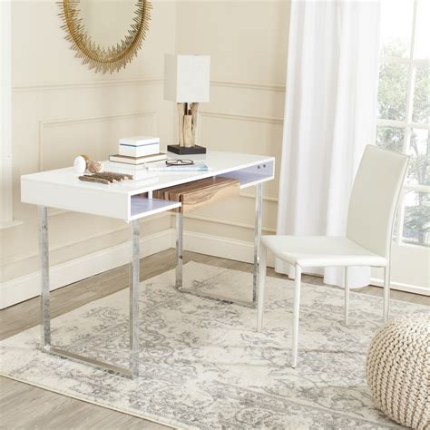 Safavieh Metropolitan Modern Glam Lacquer Computer Desk White