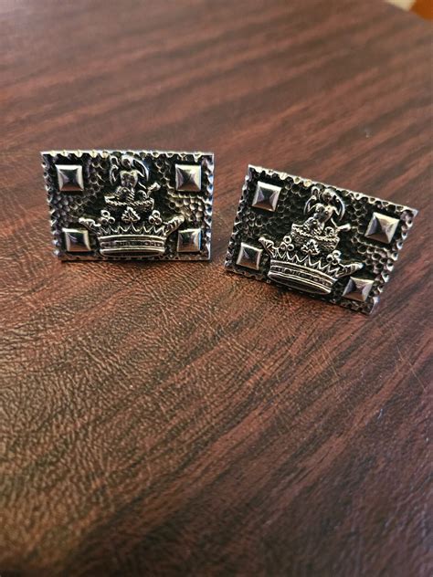 Vintage Nude Mermaid Cuff Links Crown CuffLinks Mythi Gem