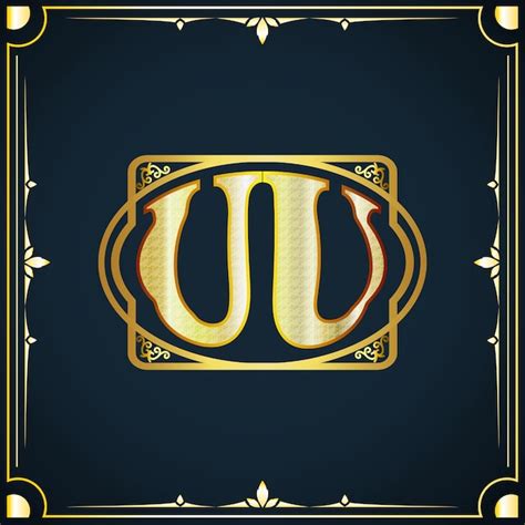 Premium Vector Initial Letter Uu Royal Luxury Logo Template