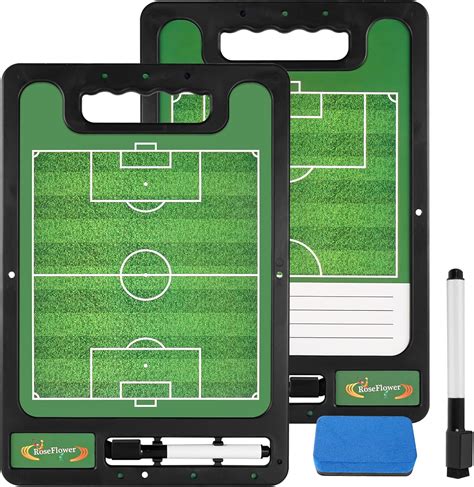 Roseflower Football Coaches Tactical Board Portable Soccer Magnetic