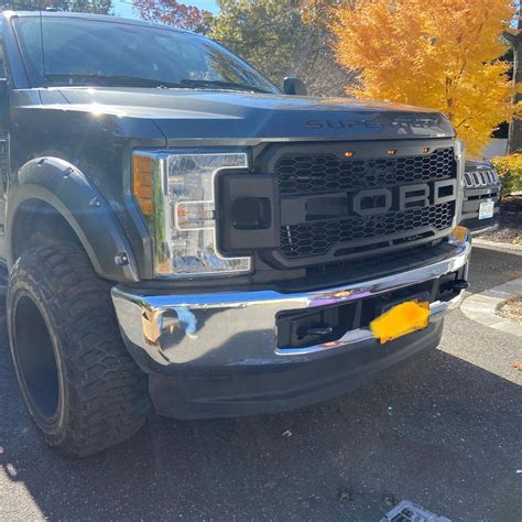 Front Grille For 2017 -2019 Ford F250 F350 Super Duty Upper Grill