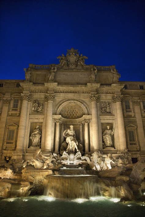 Trevi Fountain at Night stock photo. Image of neptune - 12978158