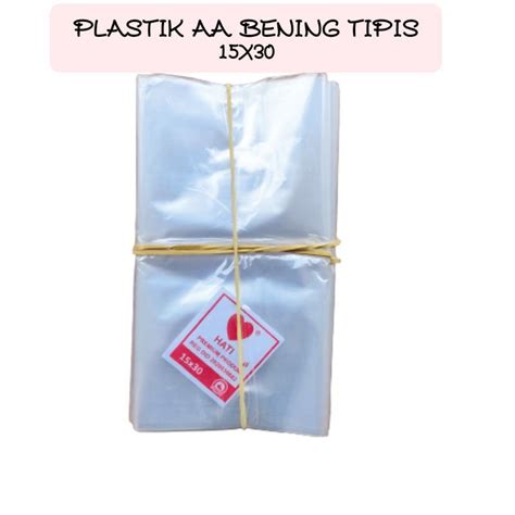 Jual Plastik Aa Bening Tipis Plastik Tahu Sayuran Tepung Dll X