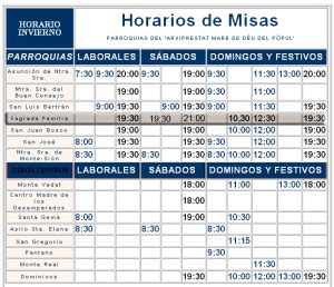 Horario De Misas En Torrent