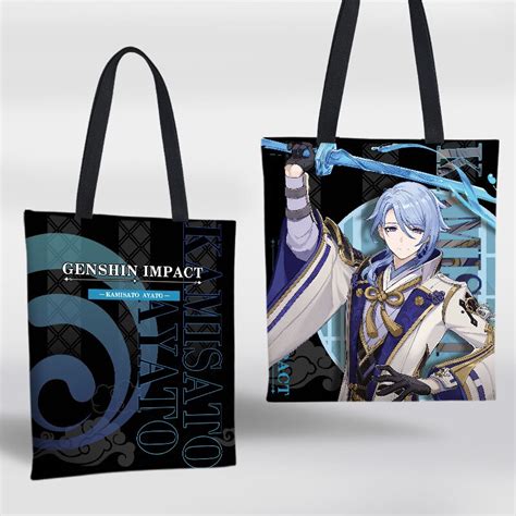 Genshin Impact Canvas Tote Bag Venti Baal Hutao Ganyu Ayato Kazuha