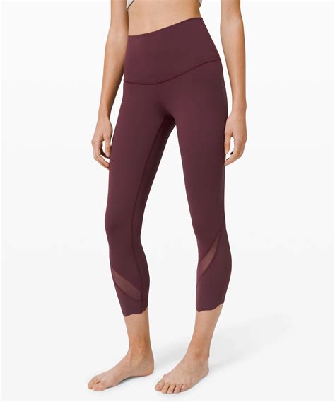 Lululemon Wunder Under Crop High Rise Roll Down Scallop Full On