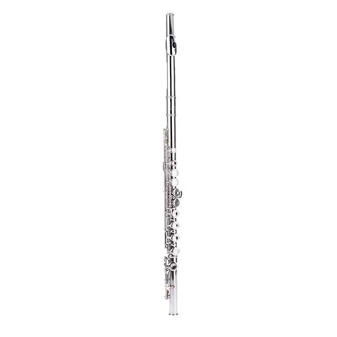 Western Concert Flute Silver Plated 16 Holes C Key Cupronickel Woodwind