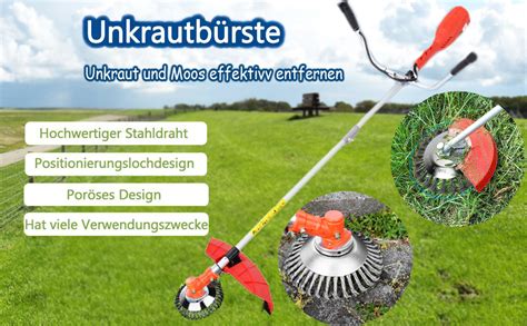 CCDSR Unkrautbürste für Motorsense mit 25 4mm Bohrung unkrautbürste