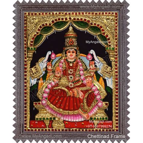 Gajalakshmi 3d Embossed Tanjore Painting Buy Tanjore Paintings Online