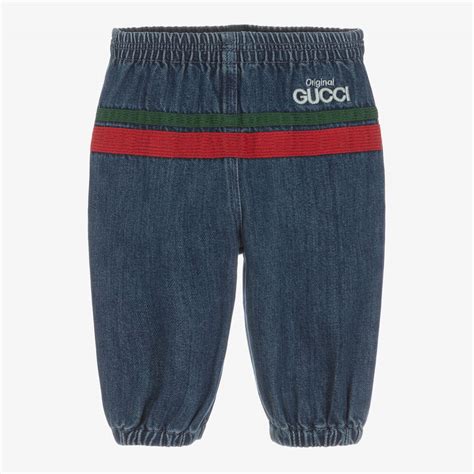 Gucci Boys Blue Denim Joggers Childrensalon