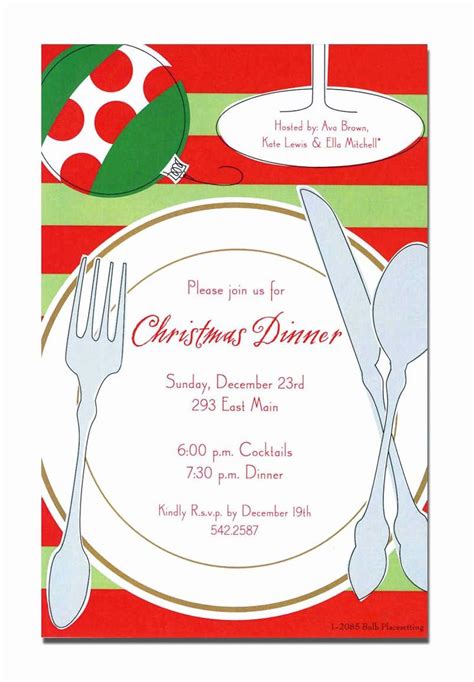 Christmas Lunch Invitation Template