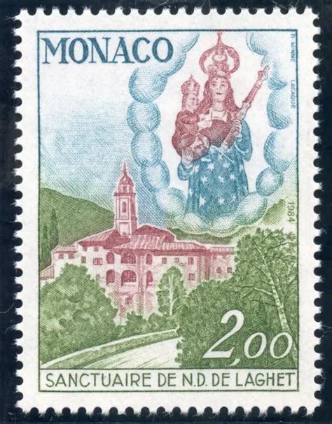 Stamp Timbre De Monaco N Sanctuaire De Notre Dame De Laghet