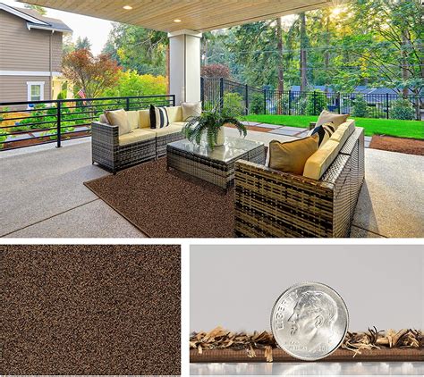 3x6 Brown Turftime Indooroutdoor Artificial Turf Area Rugs Runners And Doormats The Look Of