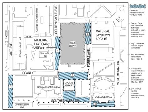 University Of Southern Mississippi Campus Map