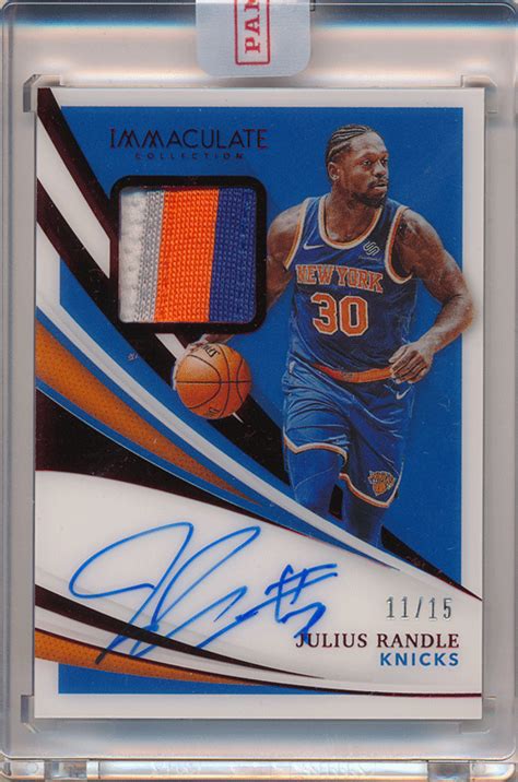 目立った傷や汚れなしJulius Randle NBA 2020 21 Panini Immaculate Collection Red