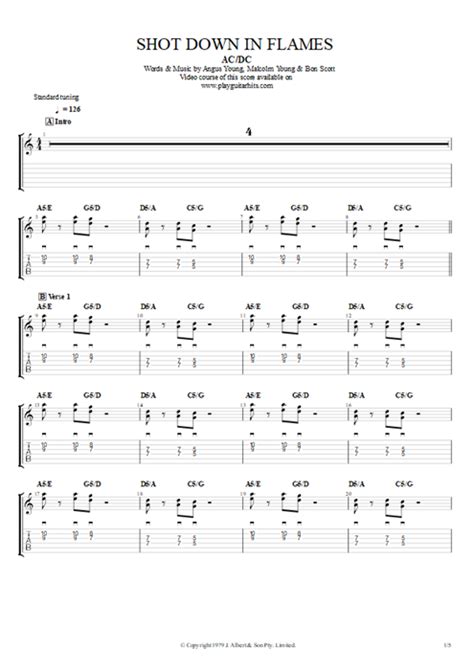 Shot Down In Flames Tab By Ac Dc Guitar Pro Lead Guitar By Ludovic Egraz For Play Guitar