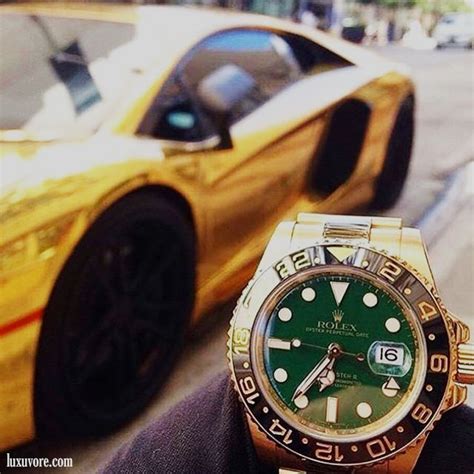 Match Your Essentials Golden Rolex Lamborghini Luxury Lifestyle