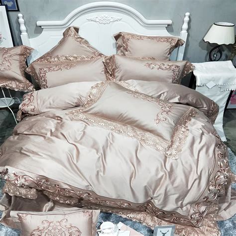 Golden Color Luxury Bedding Set Queen King Size 100s Egypian Cotton