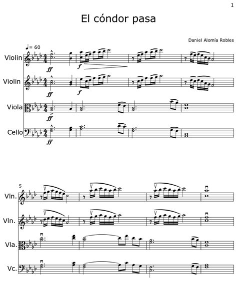 El cóndor pasa Sheet music for Violin Viola Cello