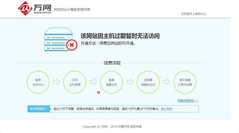 访问云虚拟主机搭建的网站时提示该网站因主机过期暂时无法访问的解决方法 阿里云帮助中心