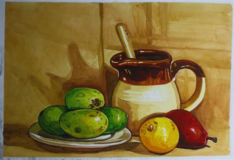 Fruits And Pottery Painting By Huey Chih Ho Saatchi Art