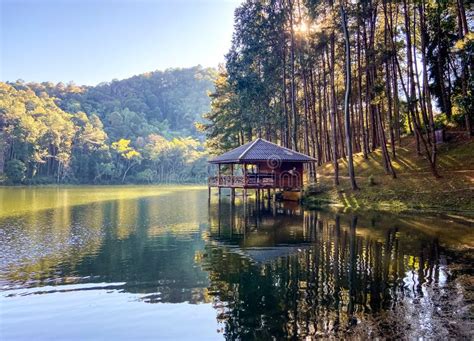 Lago De Parque Nacional Pang Oung Y Bosque De Pinos En Mae Hong Son