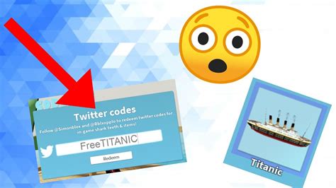 Free Titanic Roblox Sharkbite Secret Codes In 2020 Youtube