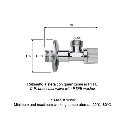 Rubinetto Sottolavabo A Sfera Guarnizioni Ptfe