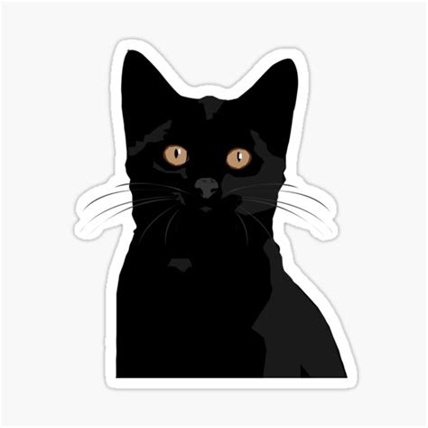 Black Cat Peeking Sticker For Sale By Bluhak Redbubble