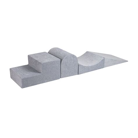 Soft Play Blocks Light Grey 4 Elements Set Luxury Soft Play