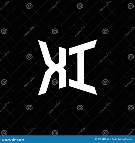 Xi Logo Monogram Geometric Shape Style Stock Vector Illustration Of