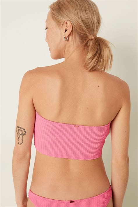 Buy Victoria S Secret Pink Dreamy Pink Strapless Crinkle Bikini Top