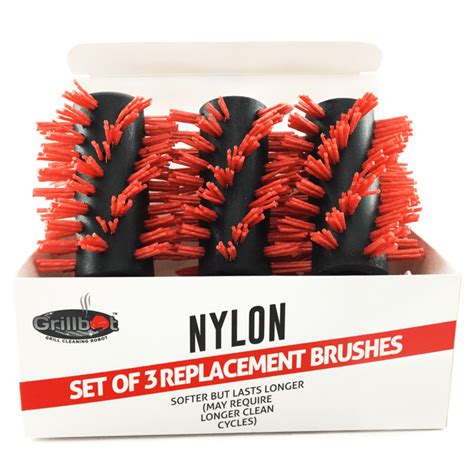 Grillbot BBQ Grill Cleaning Robot Replacement Brush, Nylon Brushes Set