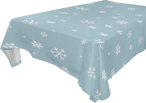 Dreamtimes Christmas Snowflake Tablecloth Waterproof Washable