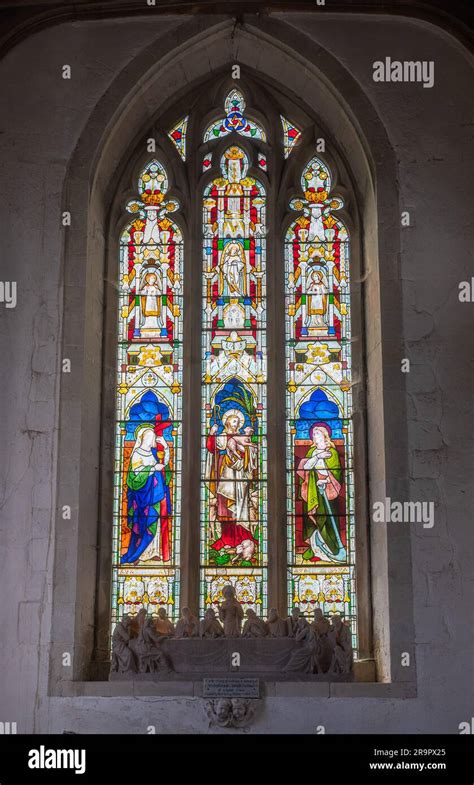 Stained Glass Window In The Church Of St Mary The Virgin Ivinghoe