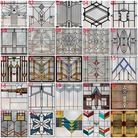 Customized Window Films Retro Stained Glass Square Stickers With