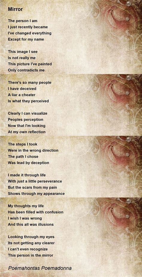 Mirror - Mirror Poem by Poemahontas Poemadonna