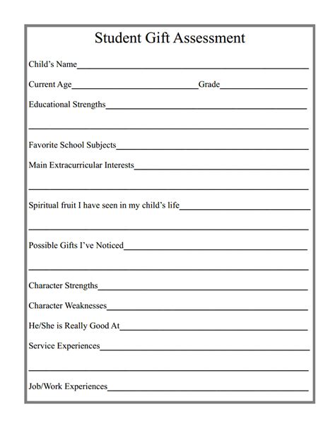 Printable Spiritual Ts Test For Kids